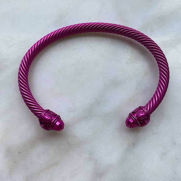 LE David Yurman Renaissance® Classic Cable Bracelet Pink Aluminum, 5mm - Picture 1 of 6